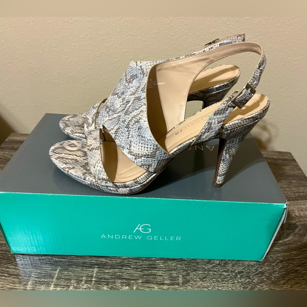 Andrew Geller Snakeskin Pattern Heels